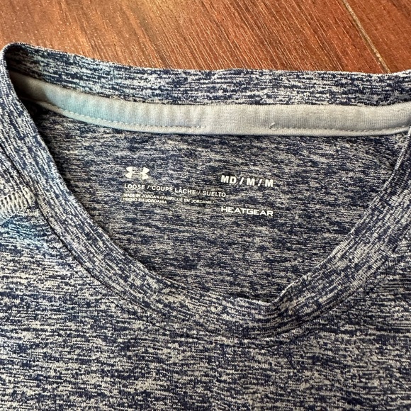 Under Armour Men's Heathered Gray Short Sleeve Tee - Picture 2 of 2